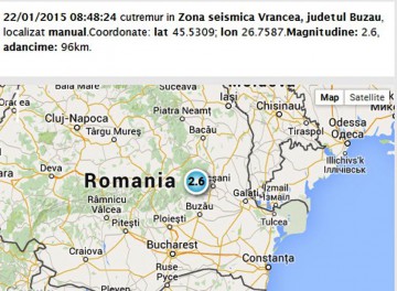 Cutremure în serie în zona Vrancea